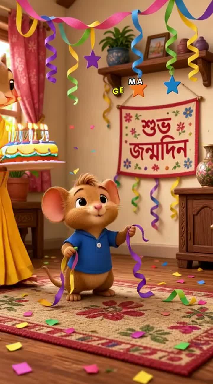 Vibrant, funny 3D cartoon animation with beautiful colours… — AI cartoon