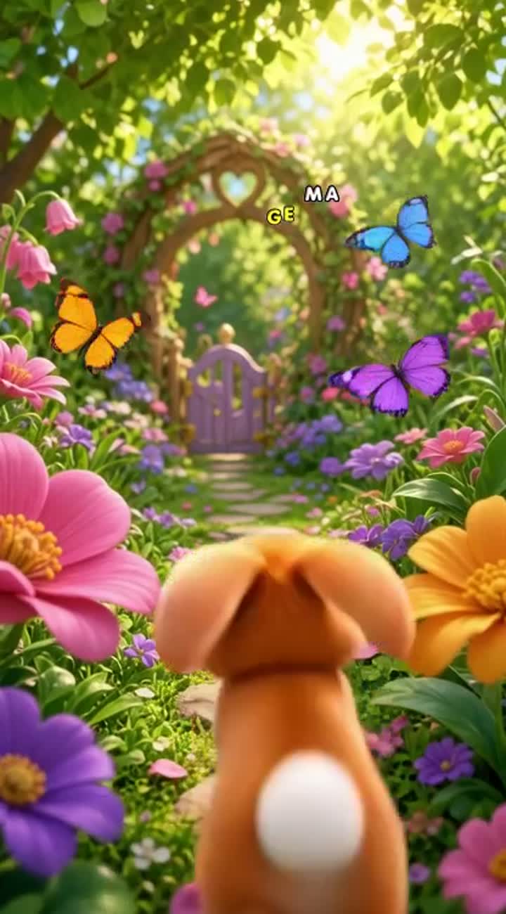Crie uma animação infantil 3D colorida, em formato vertical 9:16… — AI cartoon