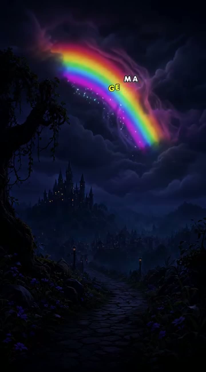 The Little Dragon Who Saved the Rainbow Kingdom". Start with an excit — AI cartoon