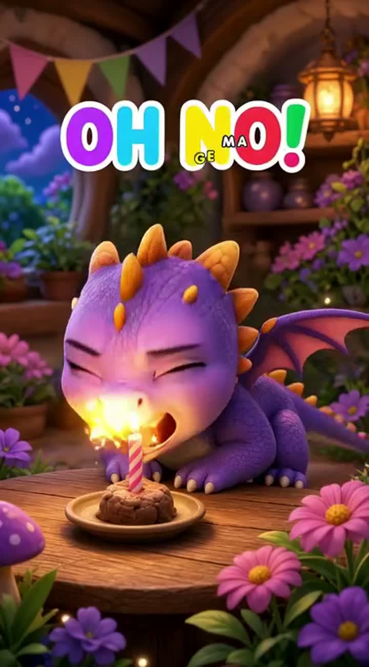 THE BABY DRAGON WHO COULDN'T STOP SNEEZING! — AI cartoon