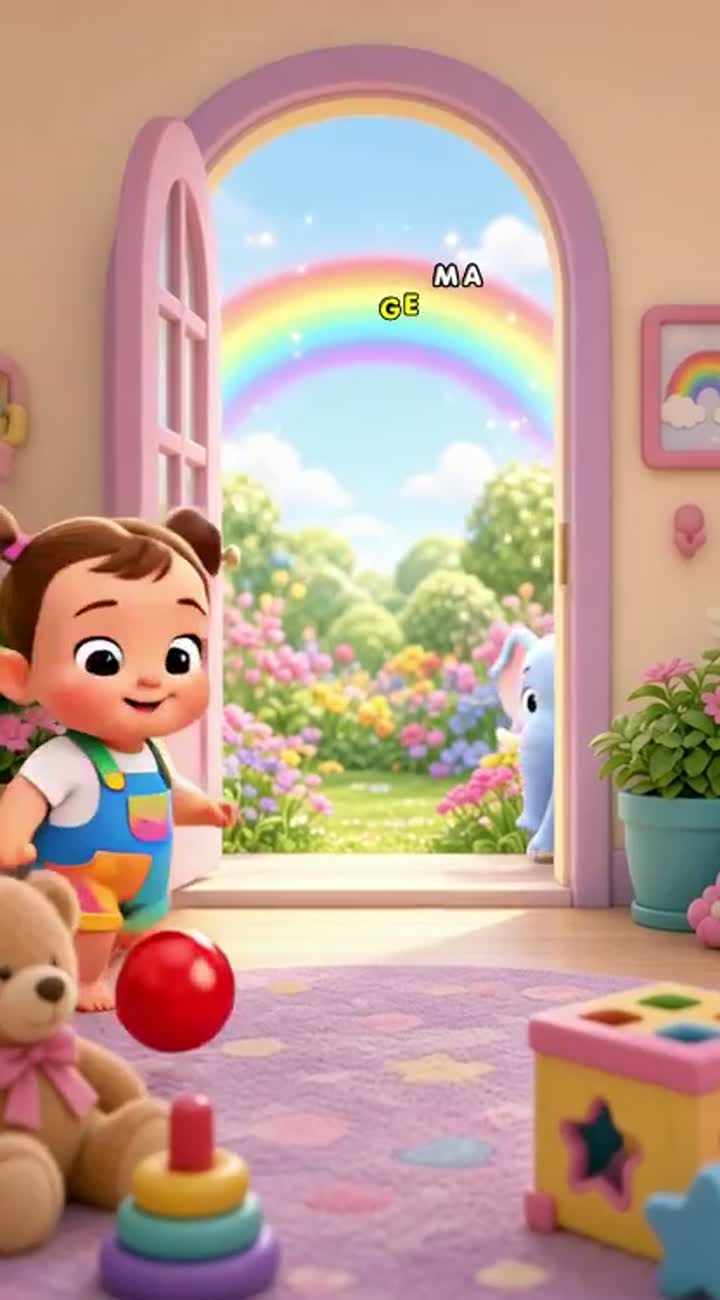 A colourful, high-quality 3D animated musical cartoon for babies… — AI cartoon
