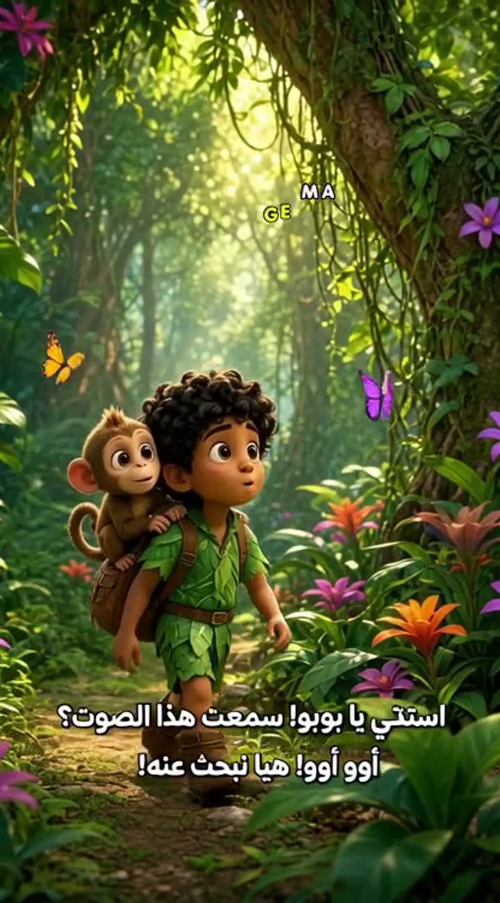 THE LITTLE JUNGLE HERO — AI cartoon