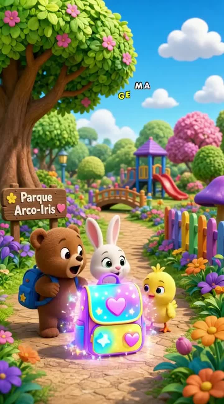 Original 3D animated preschool cartoon in vertical 9:16 format — AI cartoon