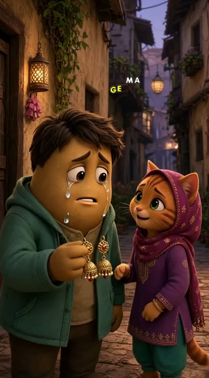 And a single continuous cinematic shot — AI cartoon