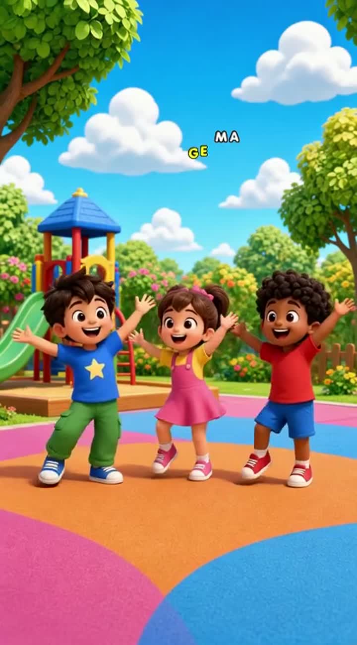 Colorful 3D animated cartoon for young children… — AI cartoon