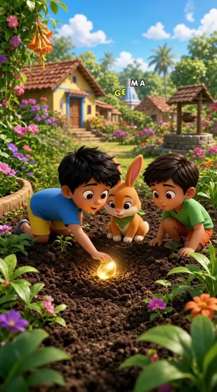 Chintu aur Jadui Beej — AI cartoon