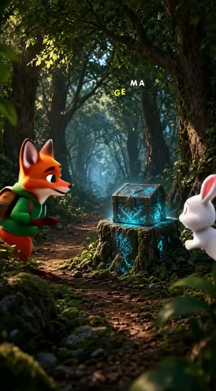 3D cartoon adventure story for YouTube — AI cartoon