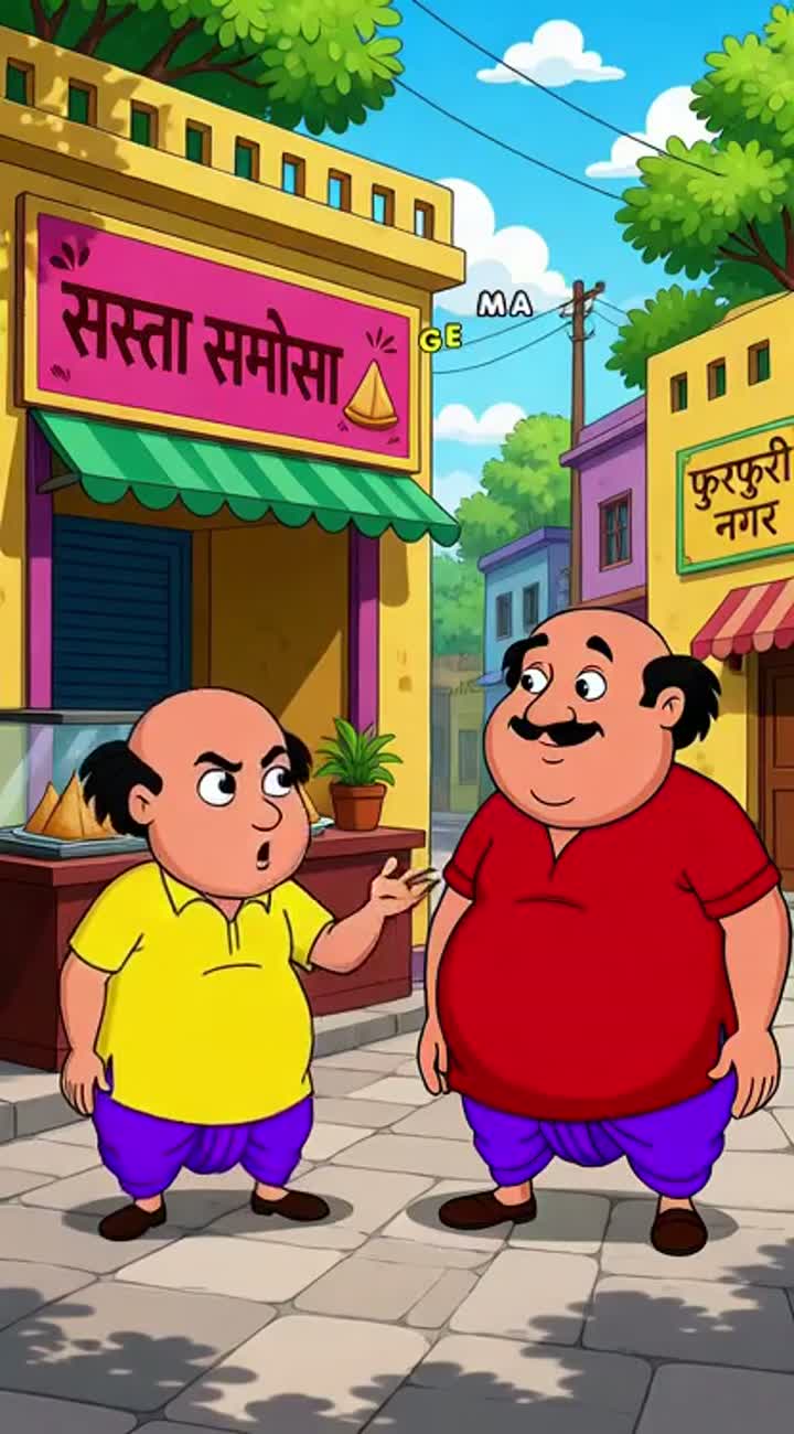 Patlu: Motu, tumne saare samose kha liye? — AI cartoon