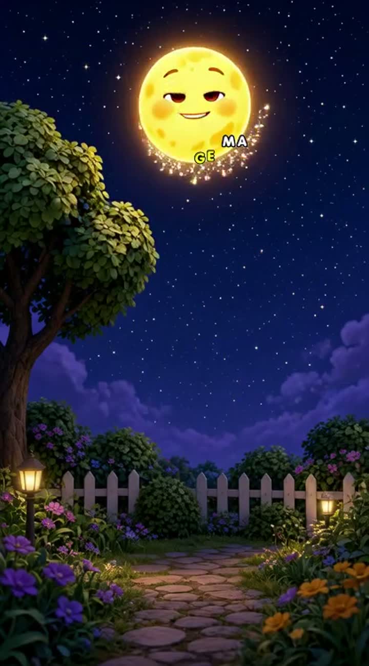 The Bunny Who Stole the Moon! Use colorful, cute, high-quality family — AI cartoon