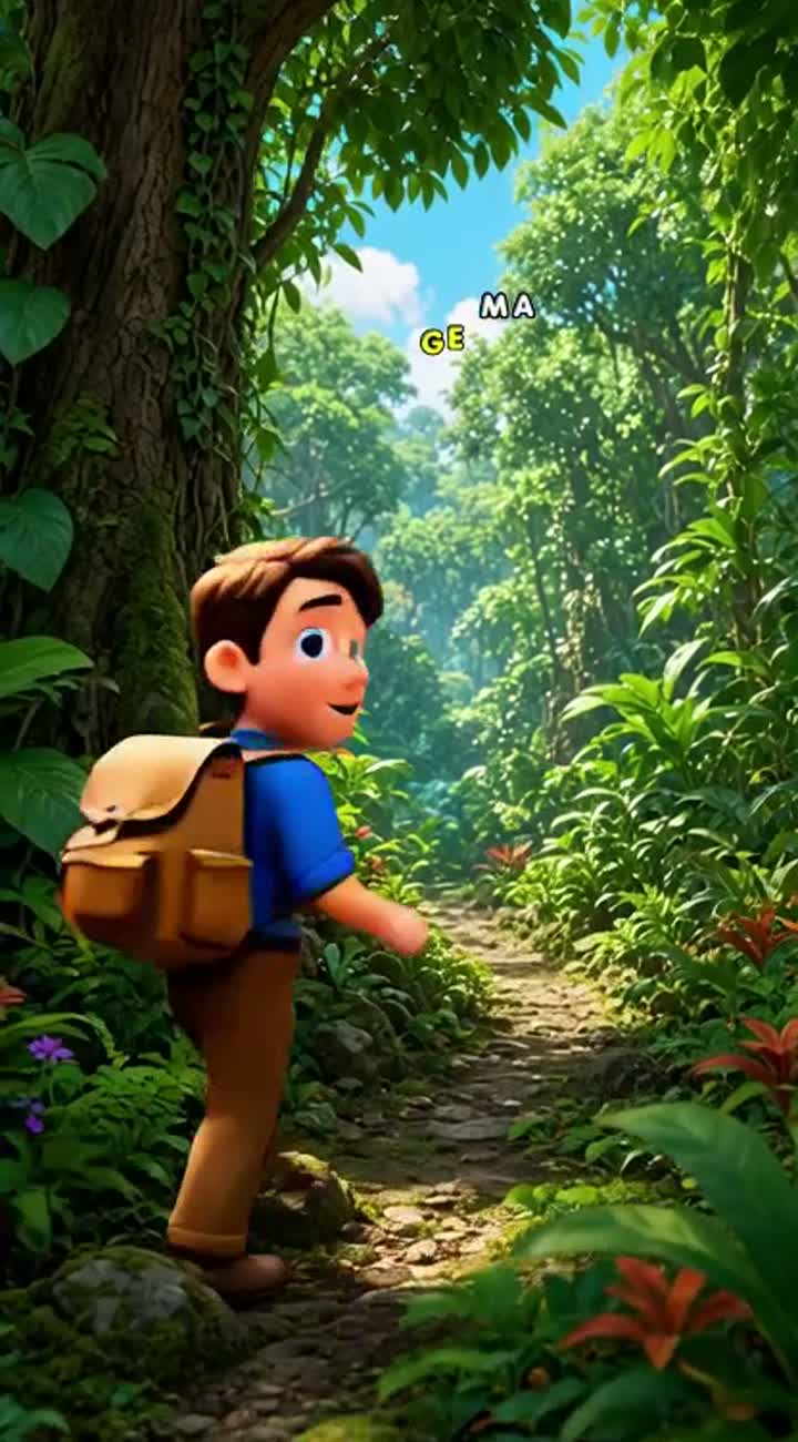 3D cartoon adventure in 16:9 landscape format — AI cartoon