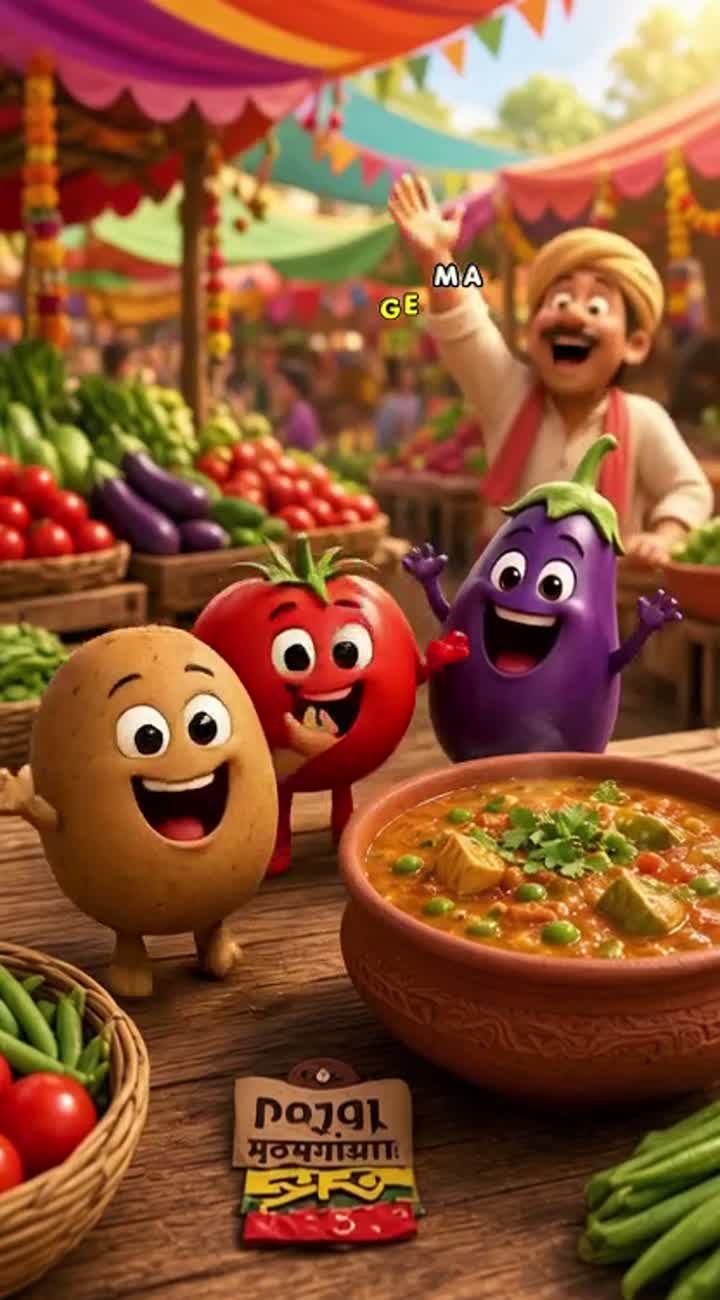 Cheerful 3D animated cartoon ending in — AI cartoon