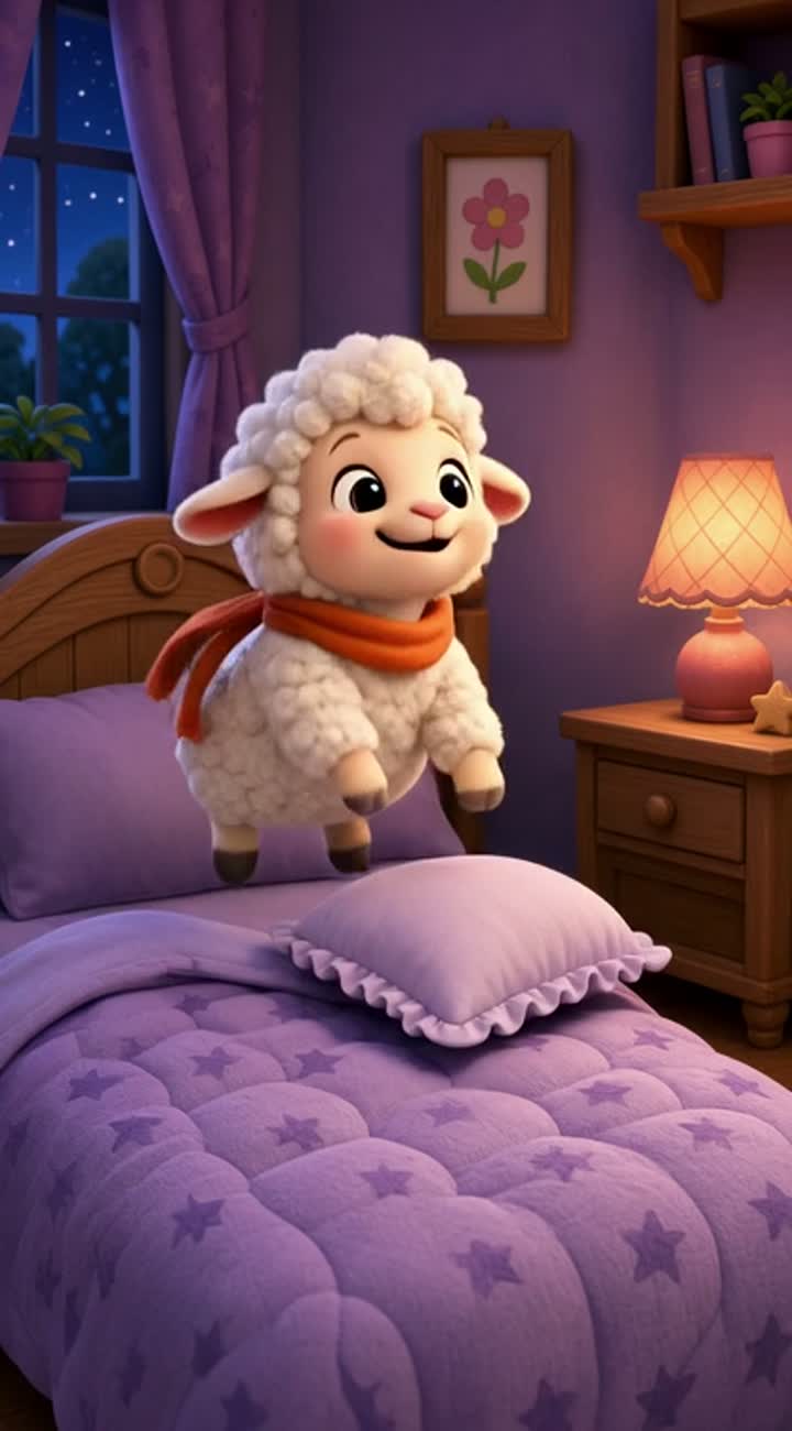 My kid story is about a flurry white kid sheep… — AI cartoon
