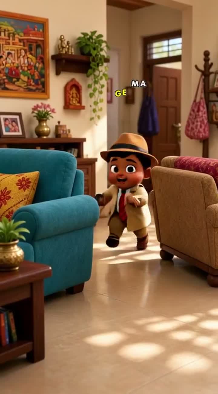Funny vertical 9:16 3D animated cartoon starring a cute… — AI cartoon