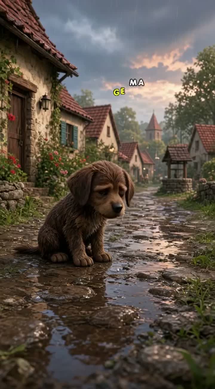 Complete 3D cartoon animation video about a little brown puppy… — AI cartoon