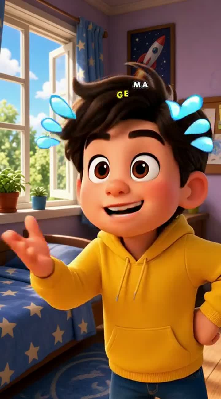 Vertical 9:16 funny cartoon YouTube Short titled "THE LAZY GENIUS" — AI cartoon