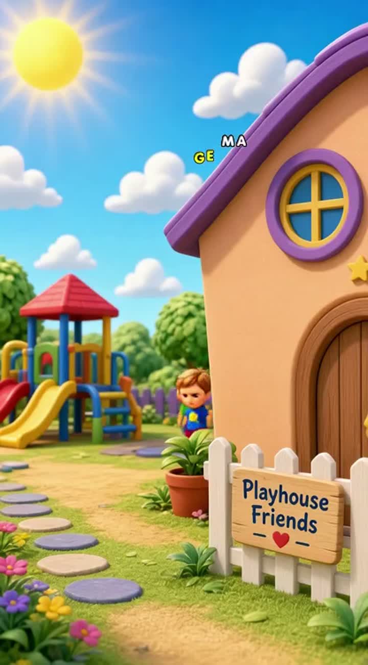 Colorful 3D animated children's story about a little boy… — AI cartoon