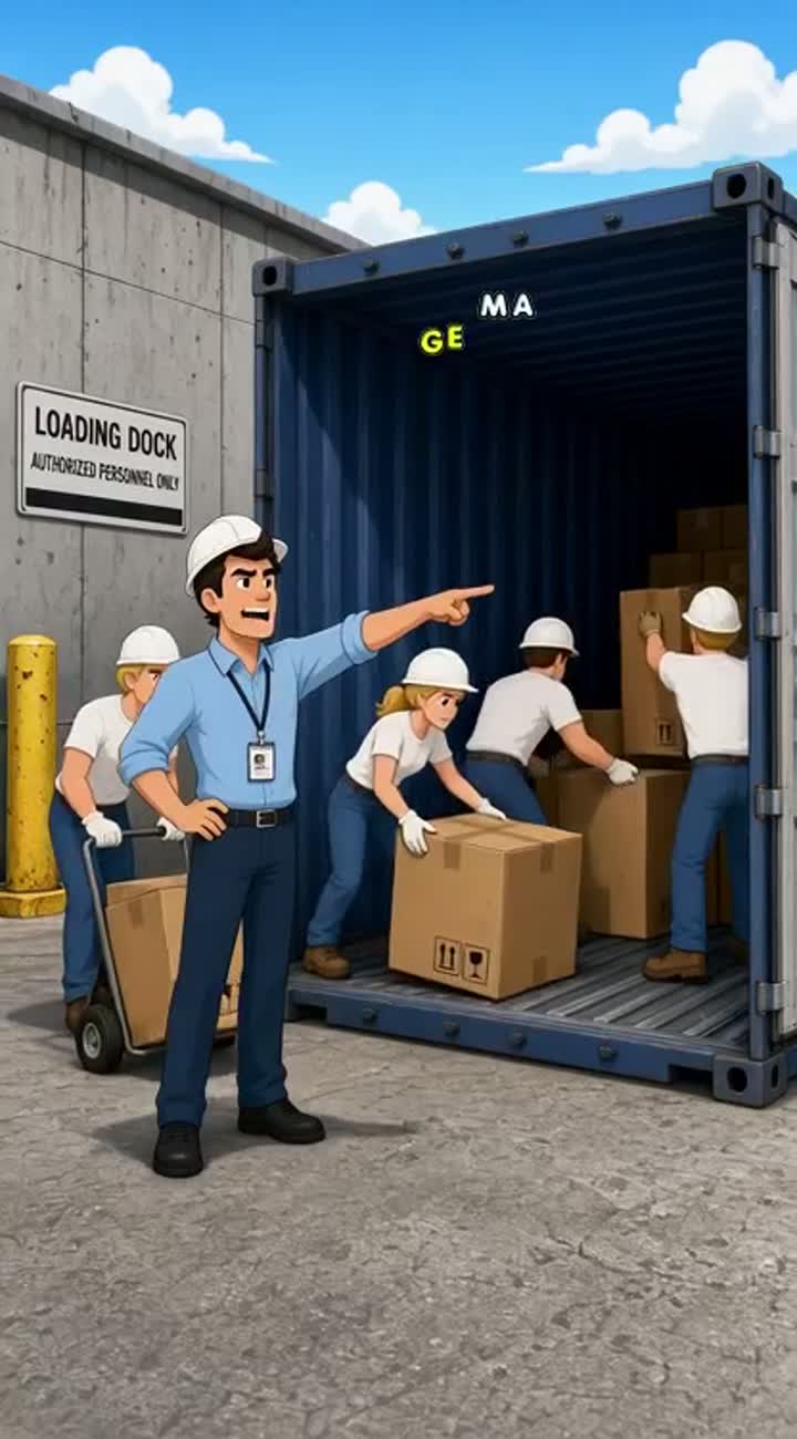 ONE GUY ACTING LIKE A SUPERVISOR AND FOUR WHITE PEOPLE LOADING… — AI cartoon