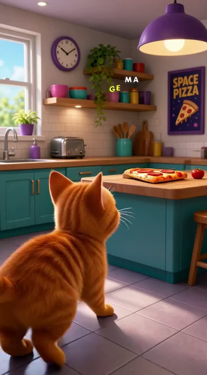 Hilarious original 3D animated comedy short titled "The Last Pizza… — AI cartoon