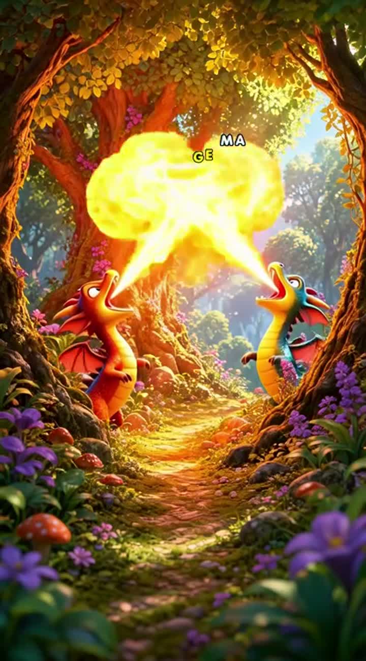 The Dragon Who Was Afraid of Fire — AI cartoon