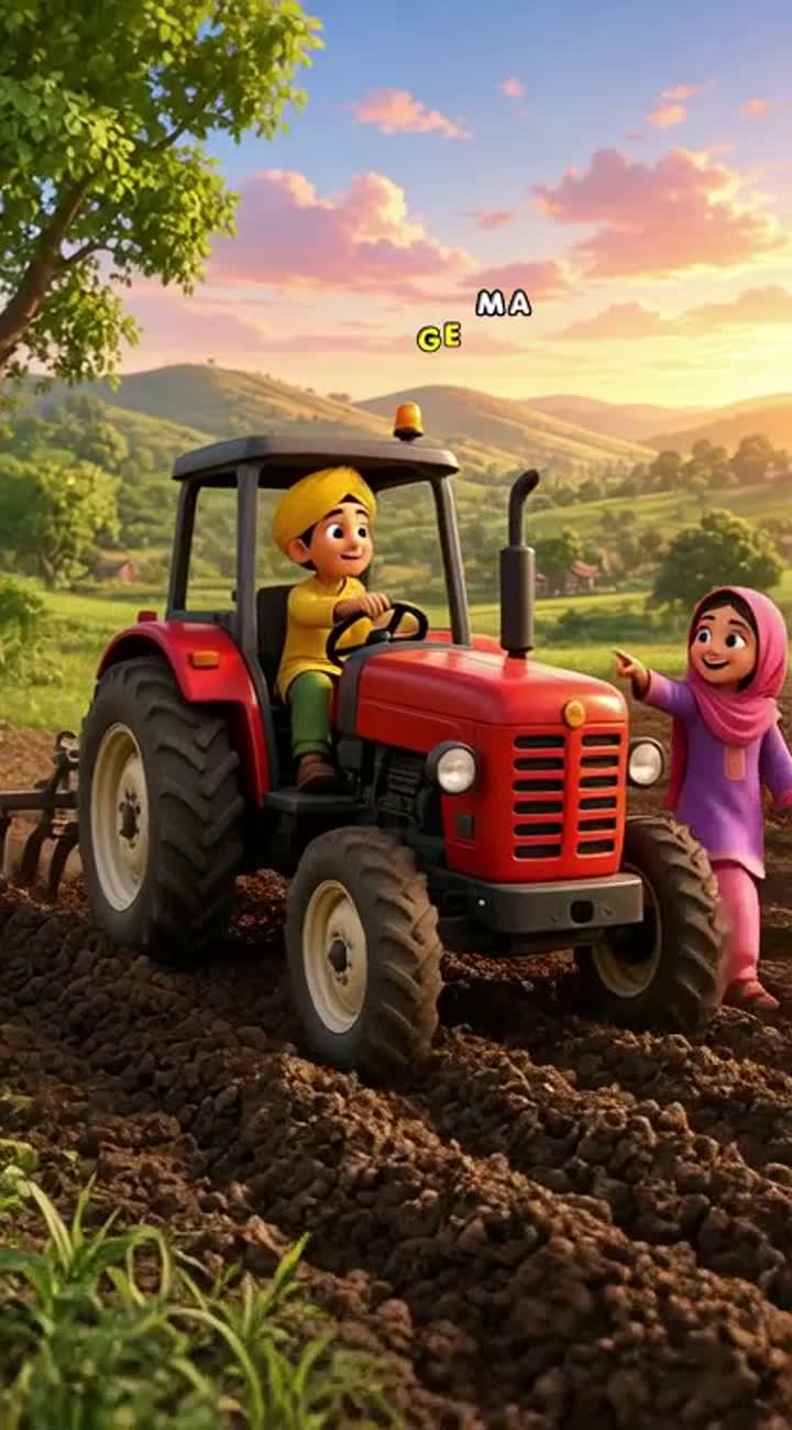 Vibrant, colourful 3D animated cartoon video in a vertical 9:16… — AI cartoon