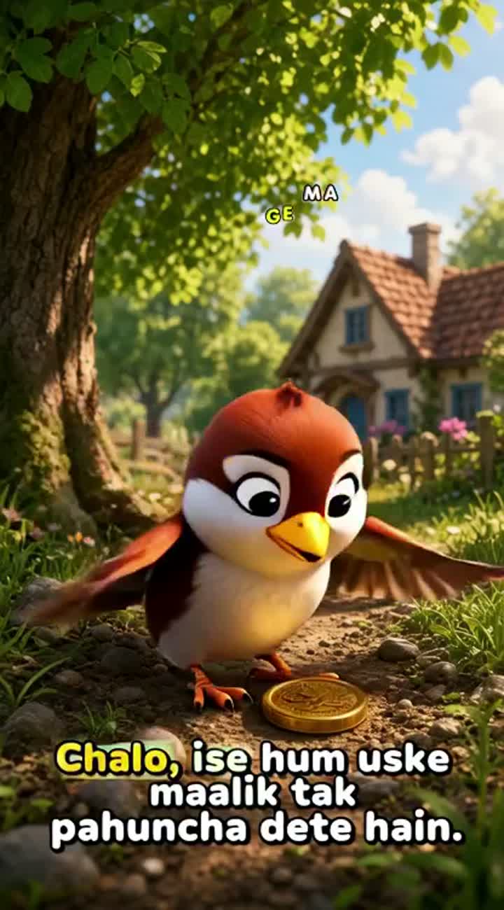 Short 3D animated cartoon moral story for Instagram Reels — AI cartoon