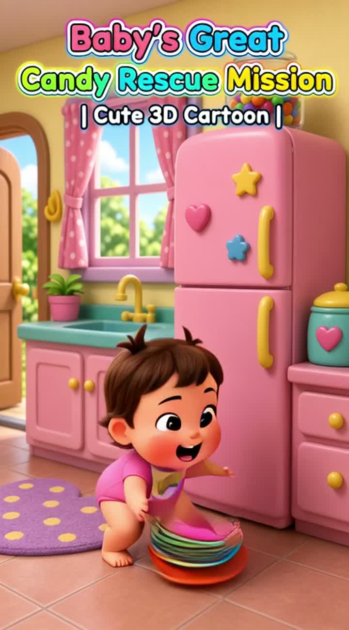 Baby's Great Candy Rescue Mission — AI cartoon