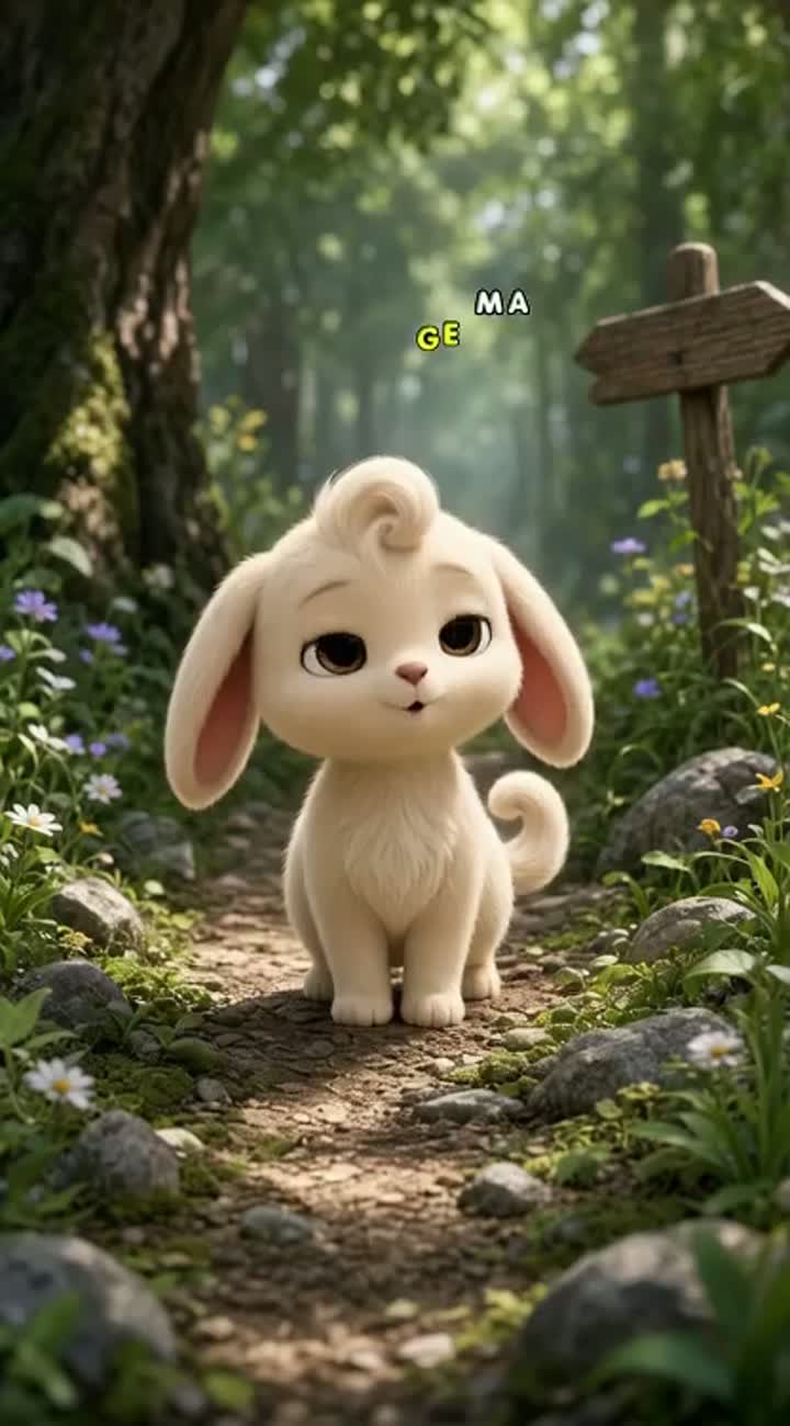 A cartoon character named Lumi: A small, adorable cream-colored… — AI cartoon
