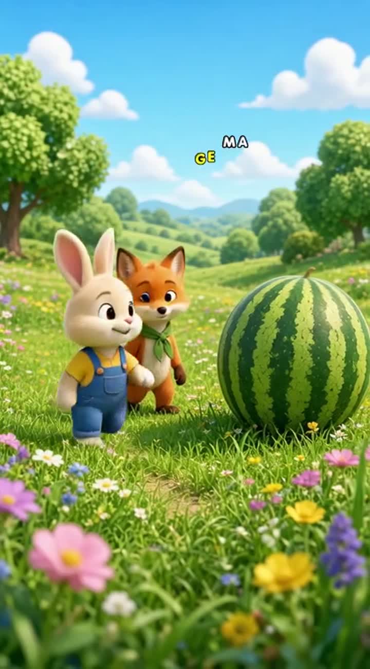 Colorful 3D animated cartoon for young children titled "Benny… — AI cartoon