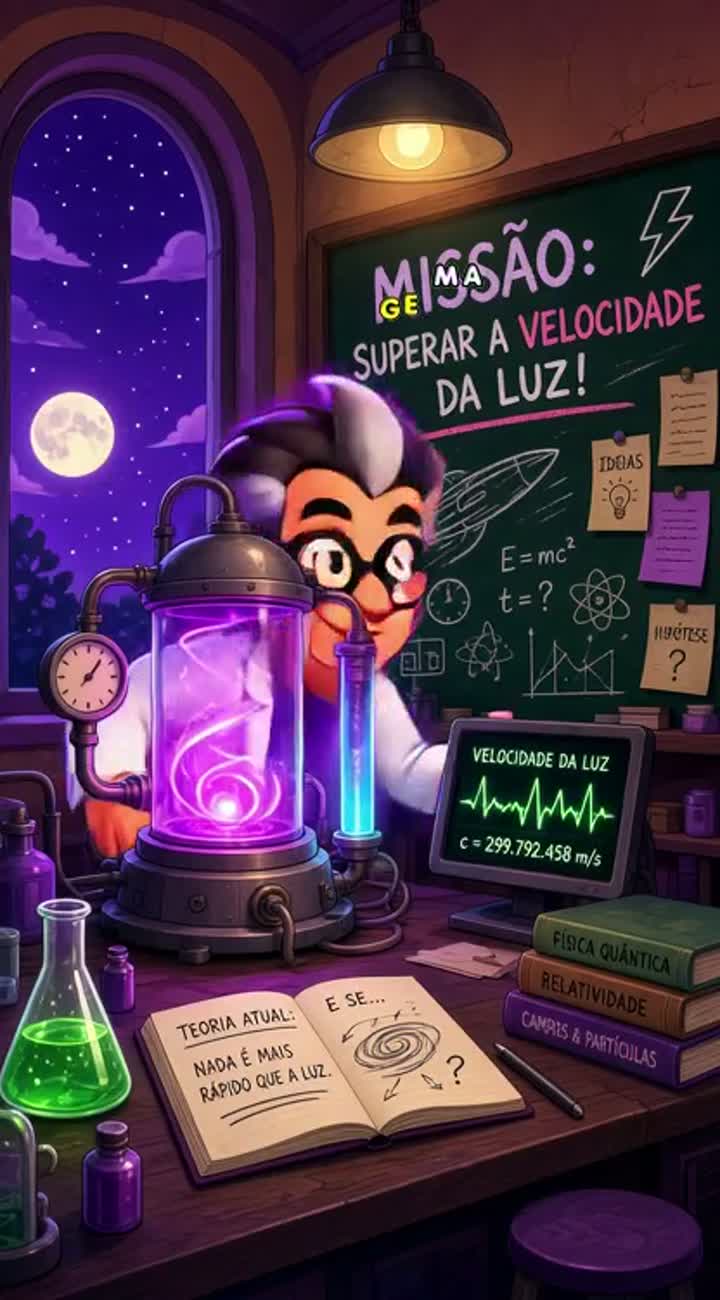 Crier um vídeo de um cientista maluco e tenta descobrir alguma… — AI cartoon