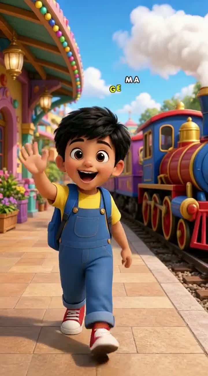 High-quality 3D animated children's musical scene in a vibrant… — AI cartoon