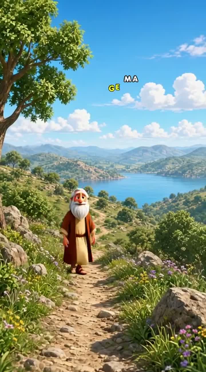 Crea un episodio infantil de una serie bíblica animada en 3D… — AI cartoon