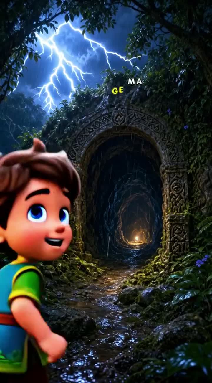 Magical 3D cartoon adventure in a mysterious forest — AI cartoon