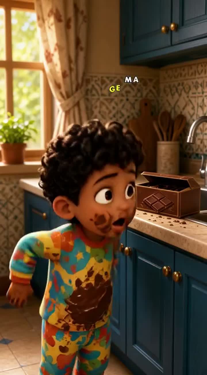 The Chocolate Thief! — AI cartoon