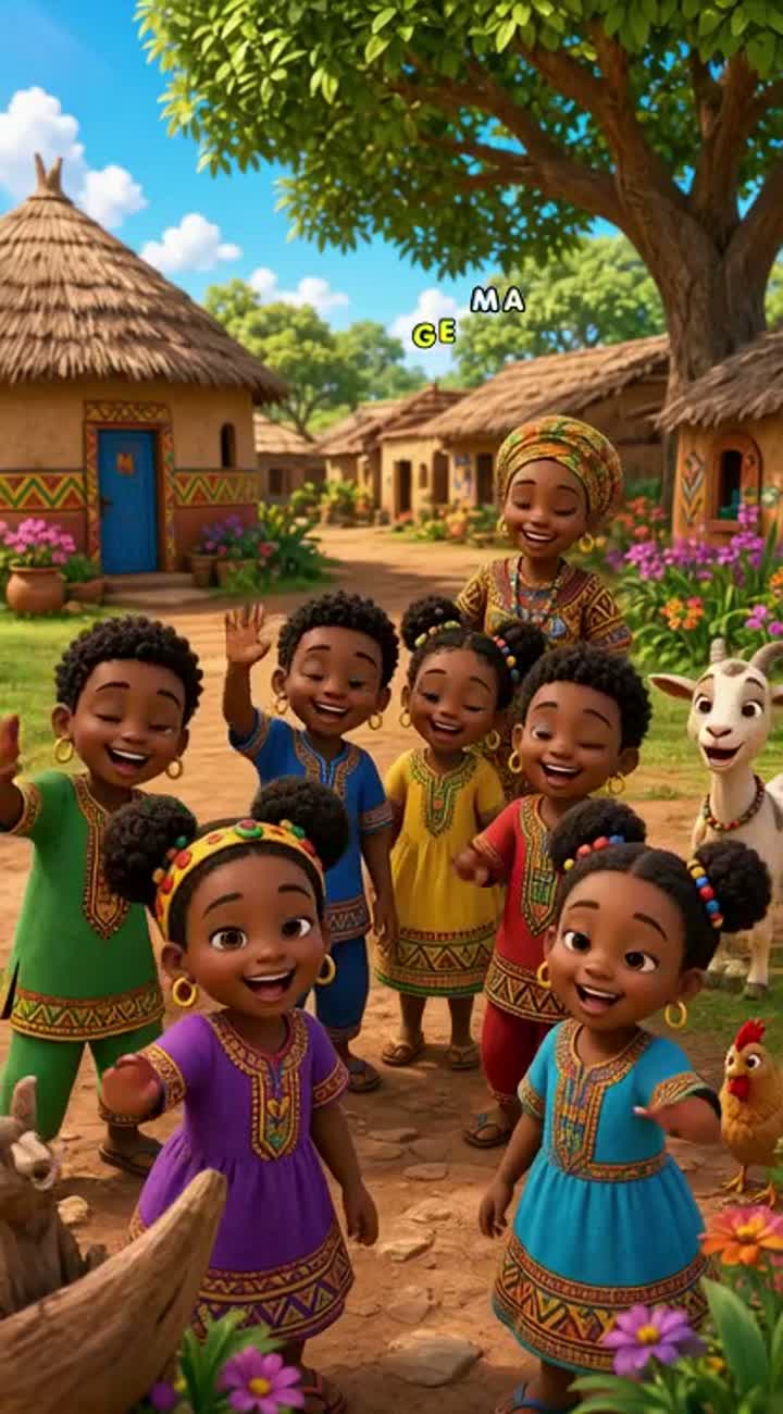 Vibrant, high-quality 3D animated children's music video… — AI cartoon