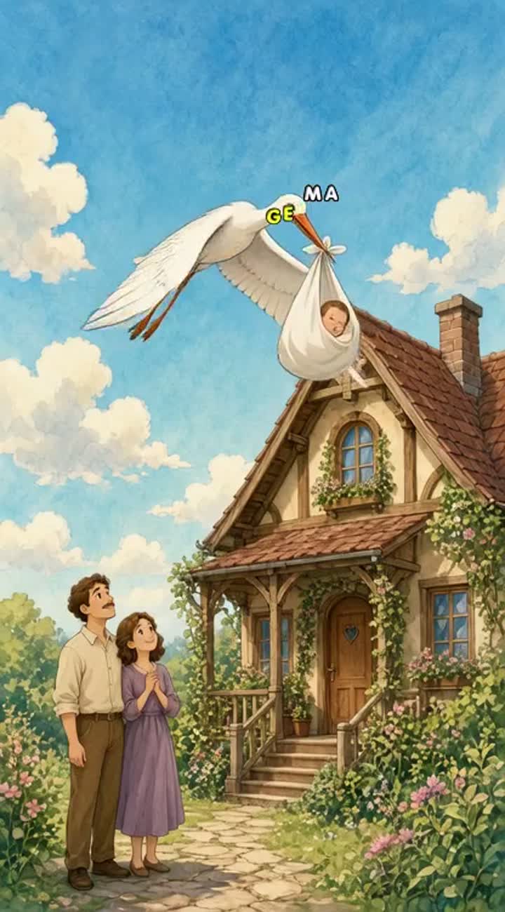 Warm, emotional, nostalgic hand-drawn 2D animated video… — AI cartoon