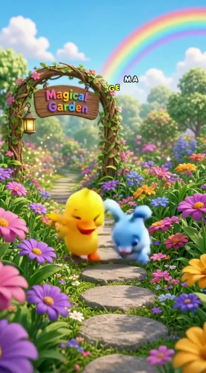 Colors and smooth, natural movements, designed for young children — AI cartoon