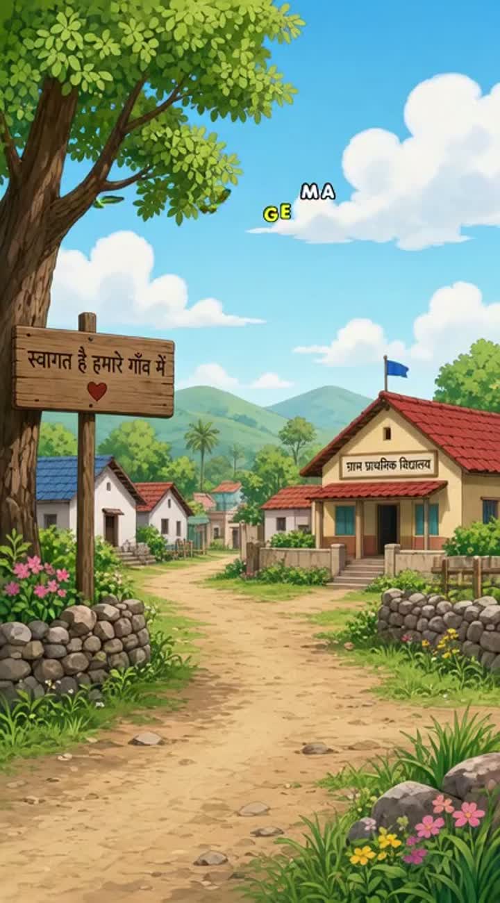 Ek gao mai janvi namm ki ladki rha karti thi veh bahut achi thi… — AI cartoon