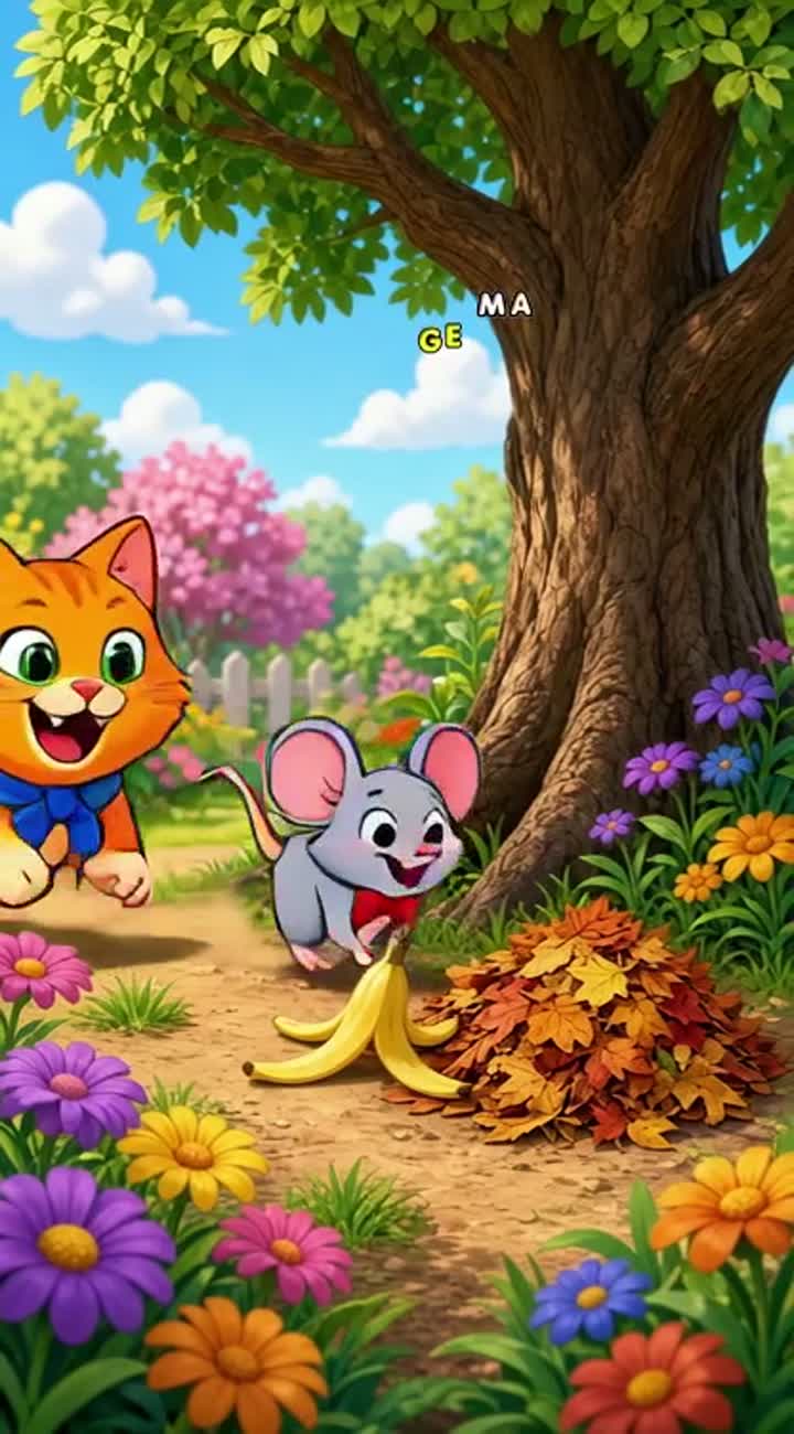 Colorful 2D cartoon animation for children — AI cartoon