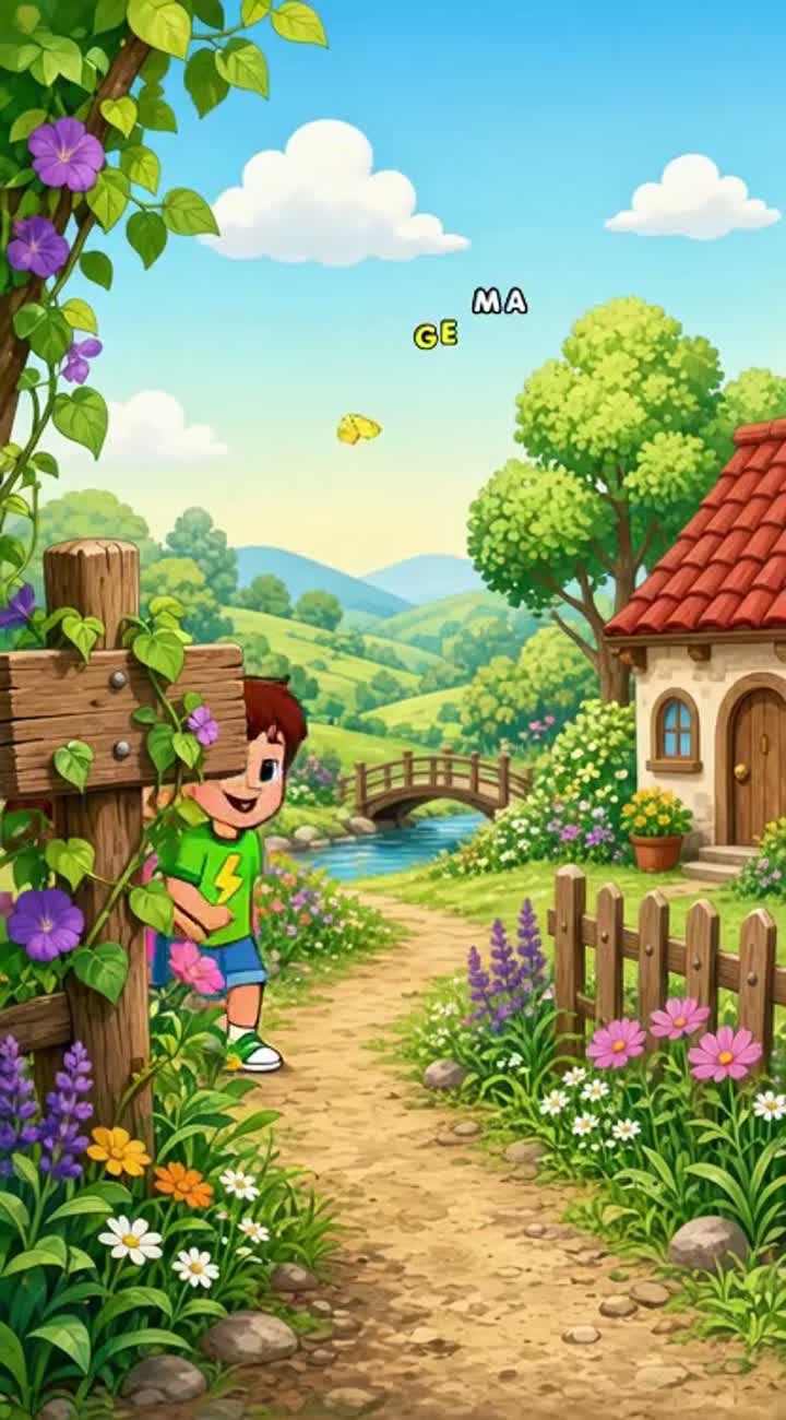 Curious, cheerful and kind — AI cartoon