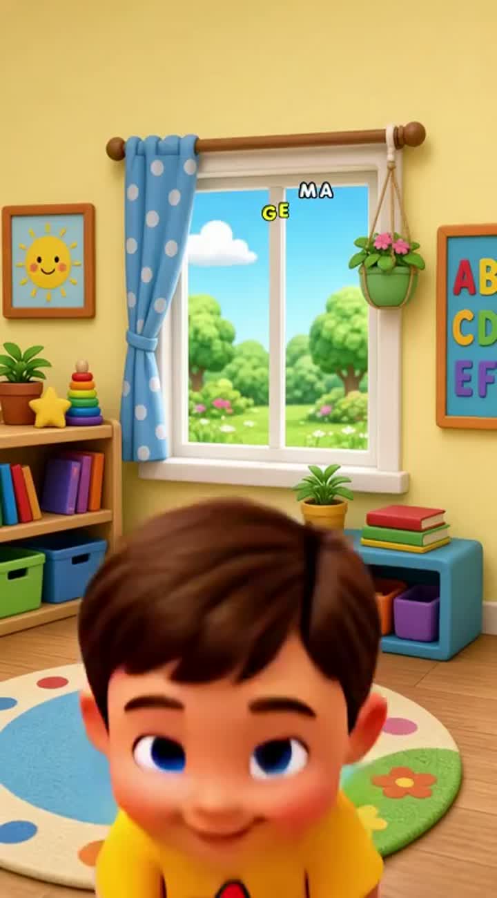 Cute 3D preschool cartoon video in horizontal 16:9 — AI cartoon