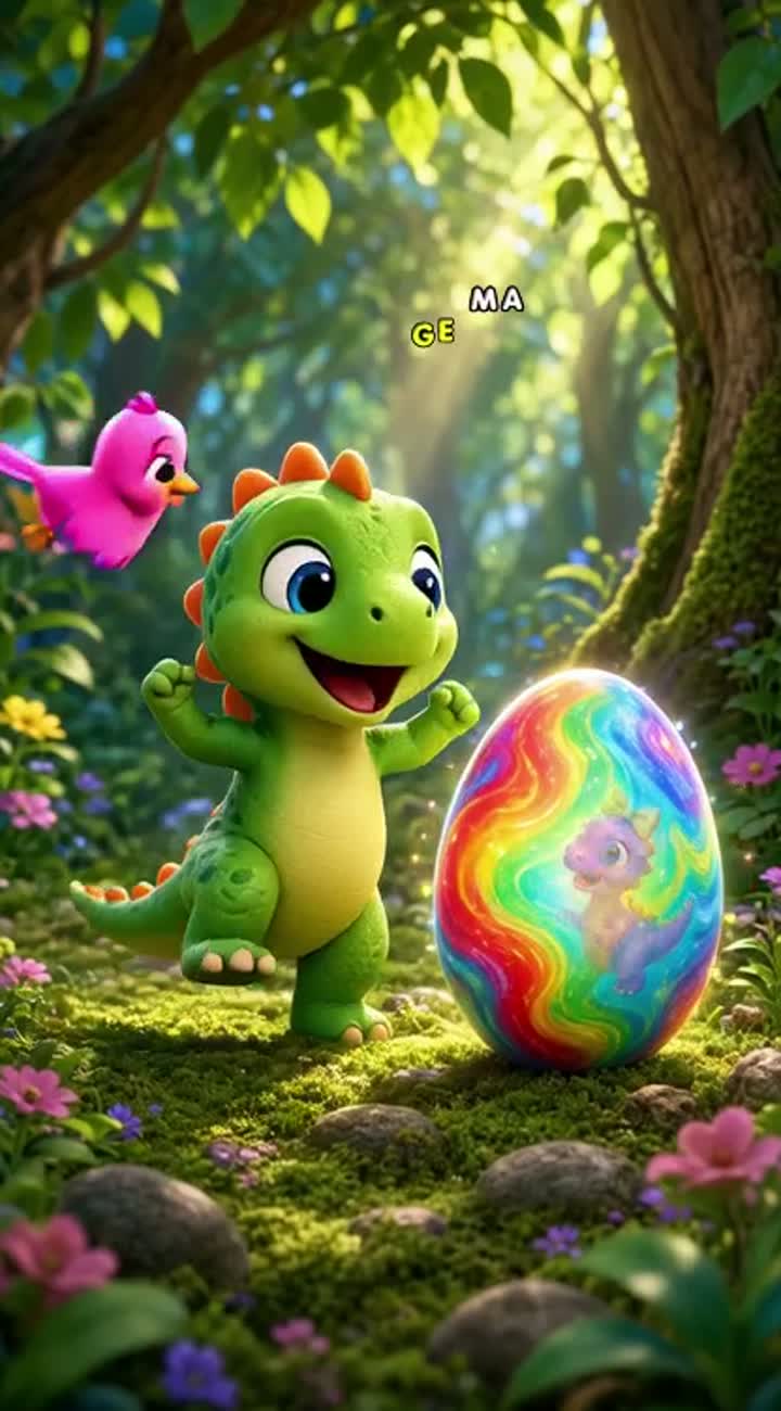 Vertical 9:16, high-quality 3D animated kids' cartoon — AI cartoon