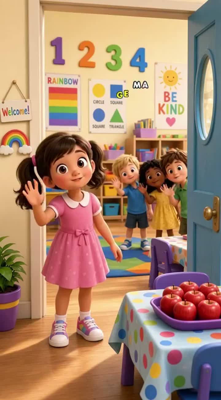 A vibrant, high-quality 3D animated family-film style with bright… — AI cartoon