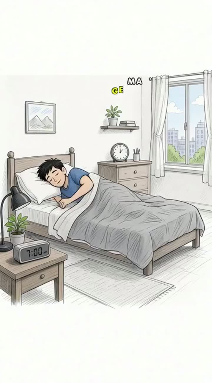 Horizontal 16:9 2D hand-drawn animation about — AI cartoon