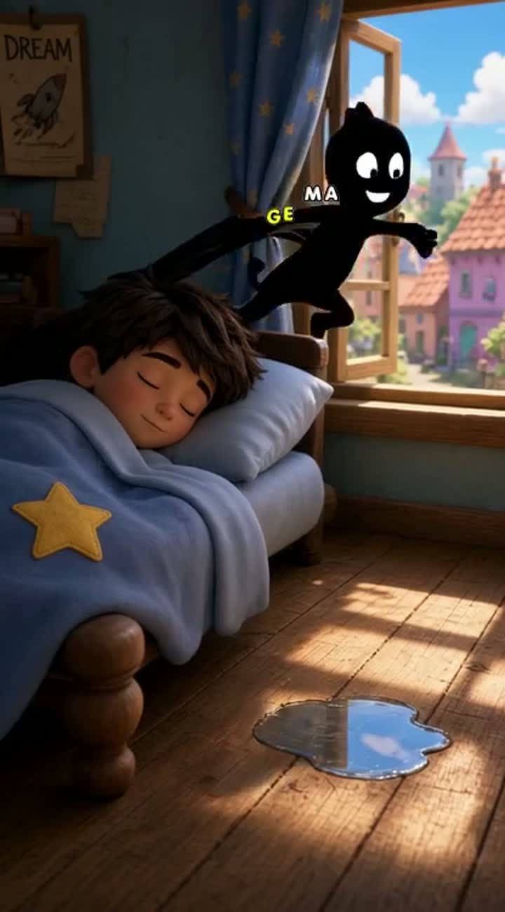 AI Cartoon Video Prompt: The Boy Who Lost His Shadow — AI cartoon