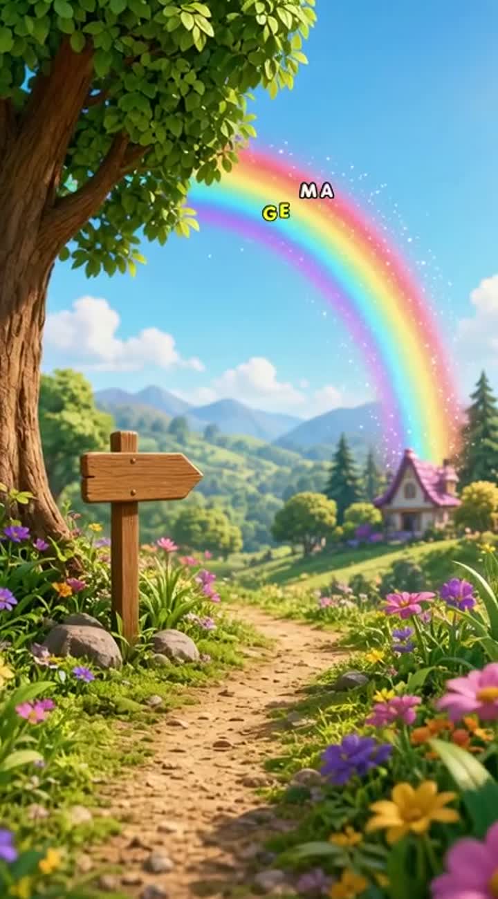 The Fox Who Tried to Catch a Rainbow! — AI cartoon