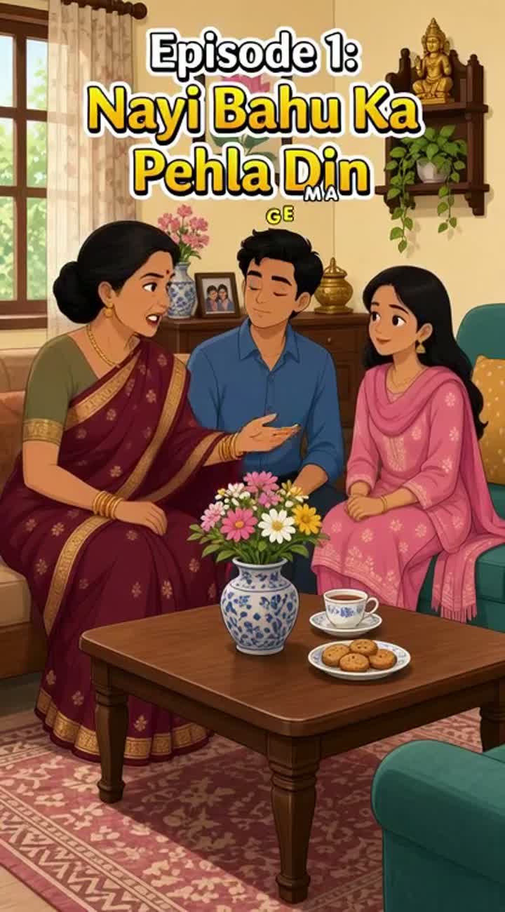 Episode 1: Nayi Bahu Ka Pehla Din — AI cartoon