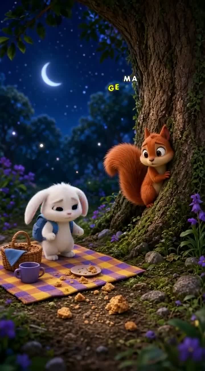 Benny and Pip: The Missing Mooncake — AI cartoon