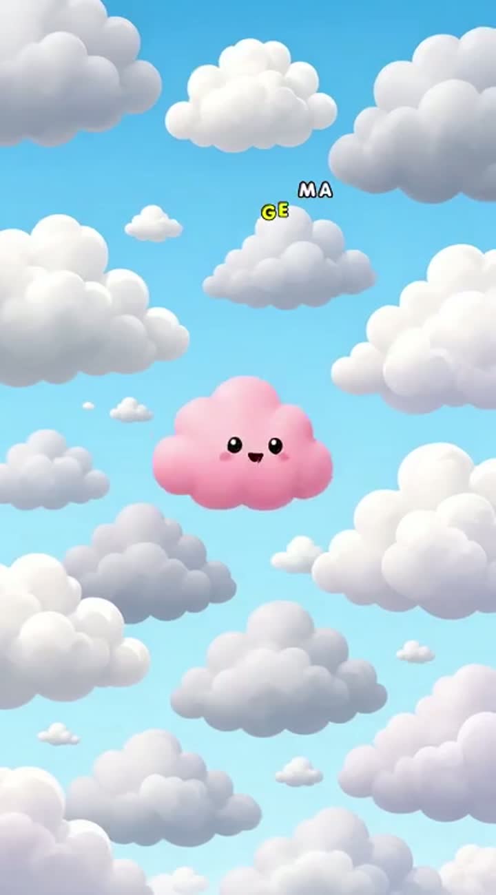 In un cielo d'ottobre, pieno di nuvole di ogni forma e dimensione… — AI cartoon