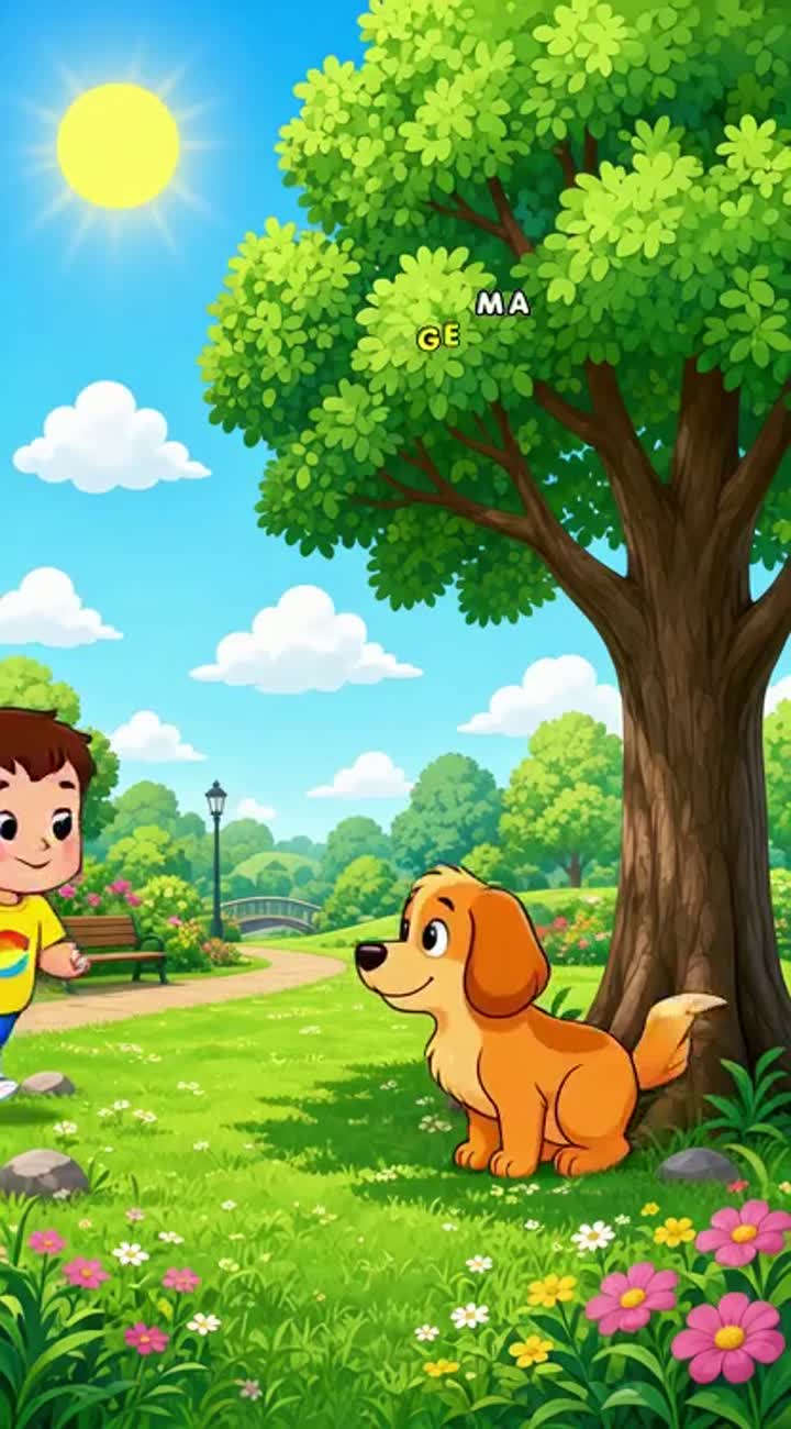 Colorful 2D cartoon video for kids — AI cartoon
