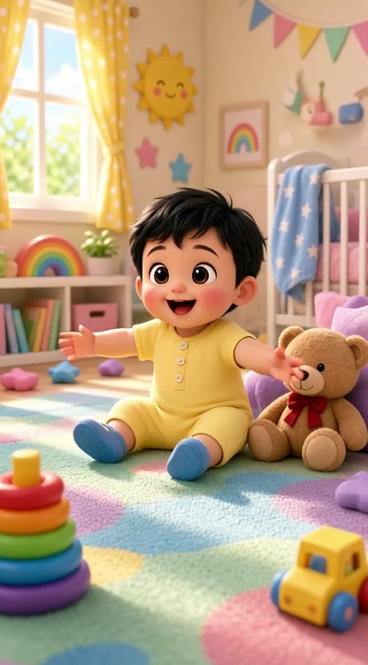 High-quality 3D cartoon animation in a vibrant… — AI cartoon